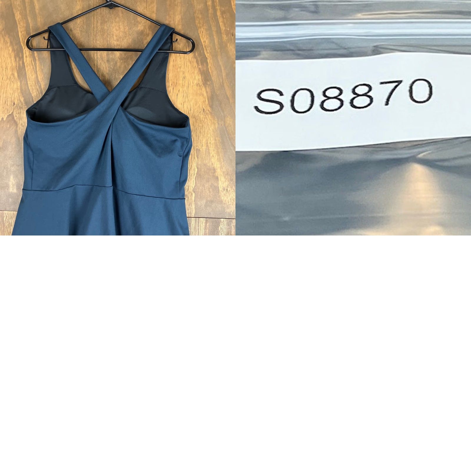 Vintage Zella Dress Womens Daybreak Activewear Built In Bra Navy Sapphire XL Midi Sleeveless Scoop Neck Pullover Knit Stretch Casual Travel 90s? Size XL / US 12-14 / IT 48-50 - 9 Thumbnail