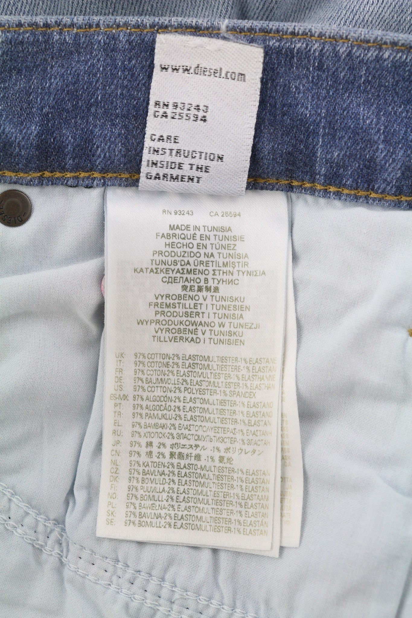 Diesel D-MIHTRY 009NF W32/L34 Straight Stretch Jeans 40182 Size US 32 / EU 48 - 9 Thumbnail