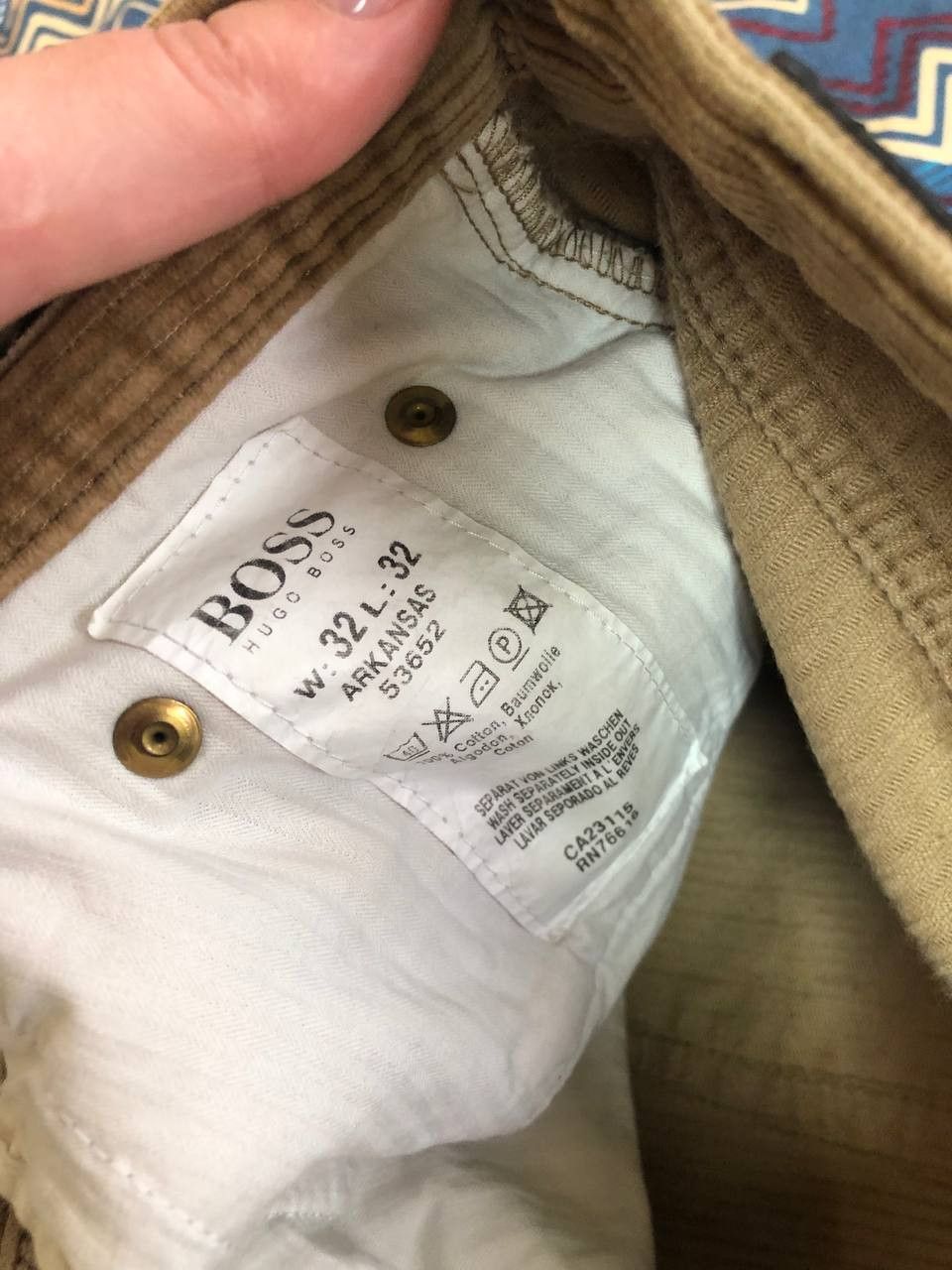Hugo Boss × Vintage Vintage Hugo Boss Jeans Velvet Chino Pants Size US 32 / EU 48 - 3 Thumbnail