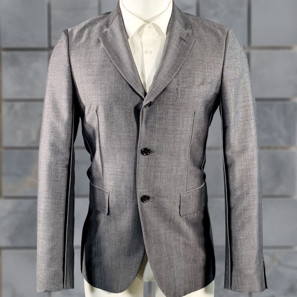 Comme des Garcons Girl COMME des GARCONS Size M Grey Mohair Wool Notch Lapel Sport Coat Mens Size US M / EU 48-50 / 2 - 1 Thumbnail