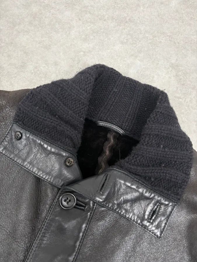 Jil Sander 2000s Jil Sander Brown Shearling Leather Wool Jacket Size US M / EU 48-50 / 2 - 2 Thumbnail