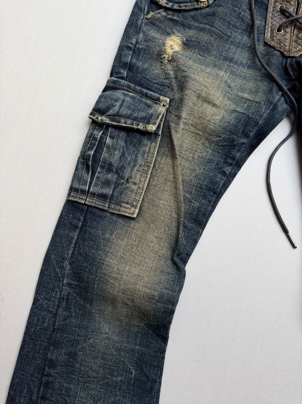 Japanese Brand Cha cha cha lace up flare jeans Size US 26 / EU 42 - 3 Thumbnail