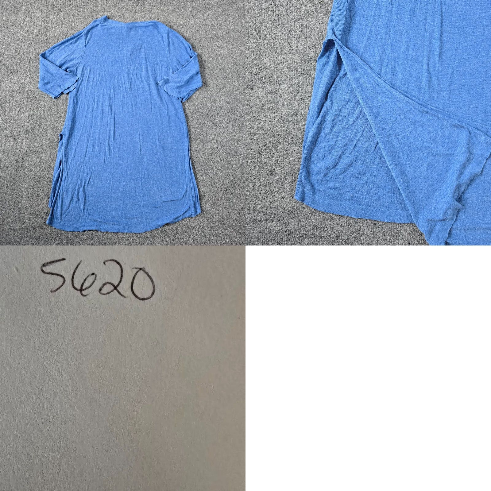 J. Jill J Jill Tunic Blouse Womens XL Blue Linen Knit 3/4 Sleeve Casual Beachy Shirt Modern Classic Womens Size XL / US 12-14 / IT 48-50 - 8 Thumbnail