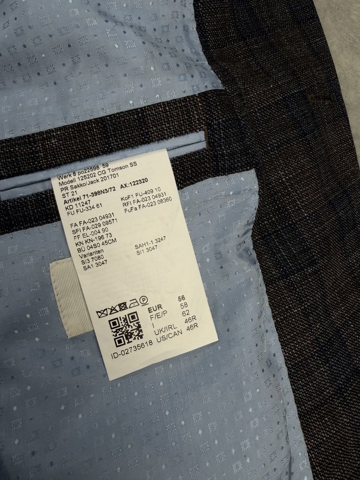 Other Carl Gross Black Line Blazer Loro Piana Wool Silk Linen 46R Size 46R - 12 Thumbnail