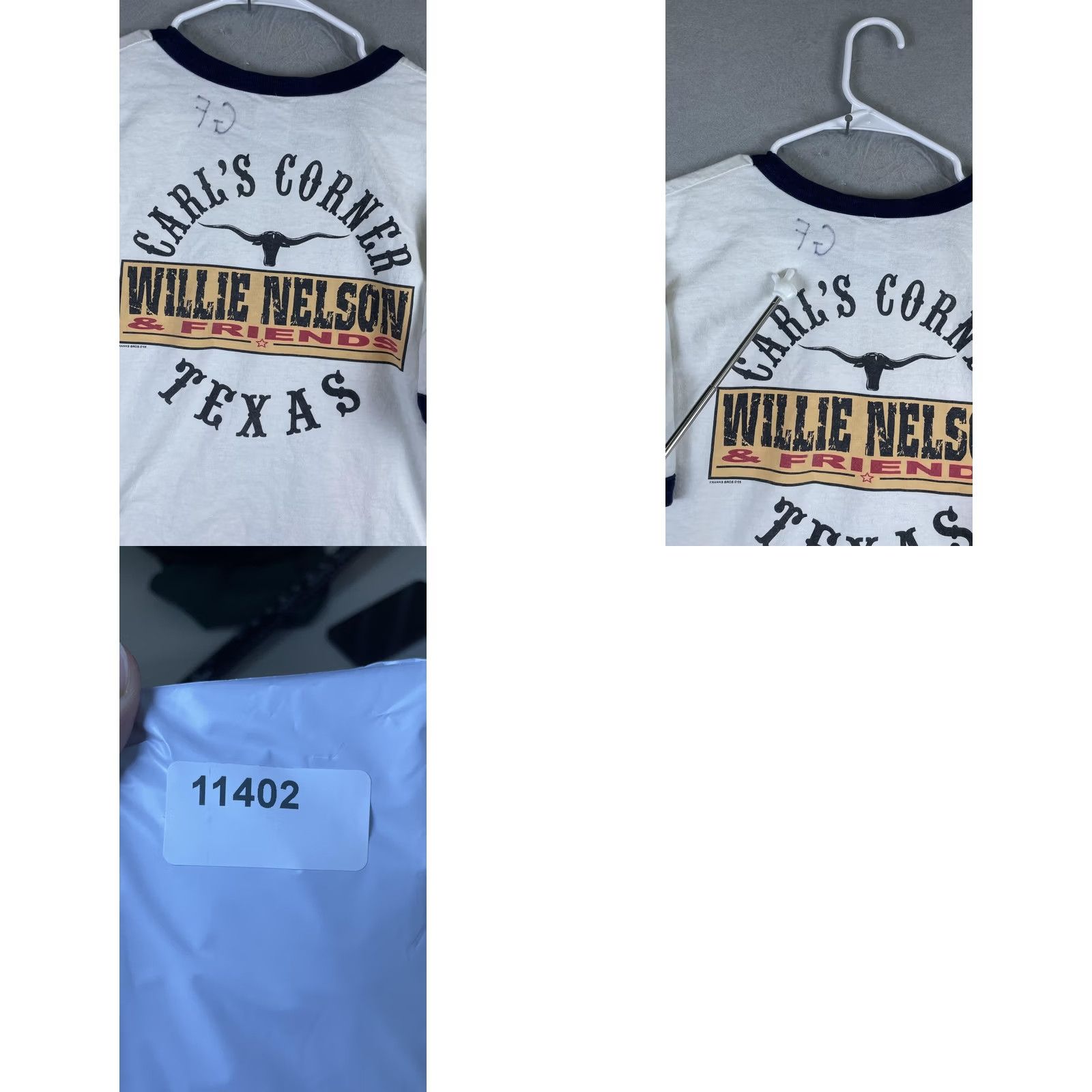Gildan VINTAGE Willie Nelson Live And Kickin Shirt Mens XL White Ringer Texas 2005 Size US XL / EU 56 / 4 - 8 Thumbnail