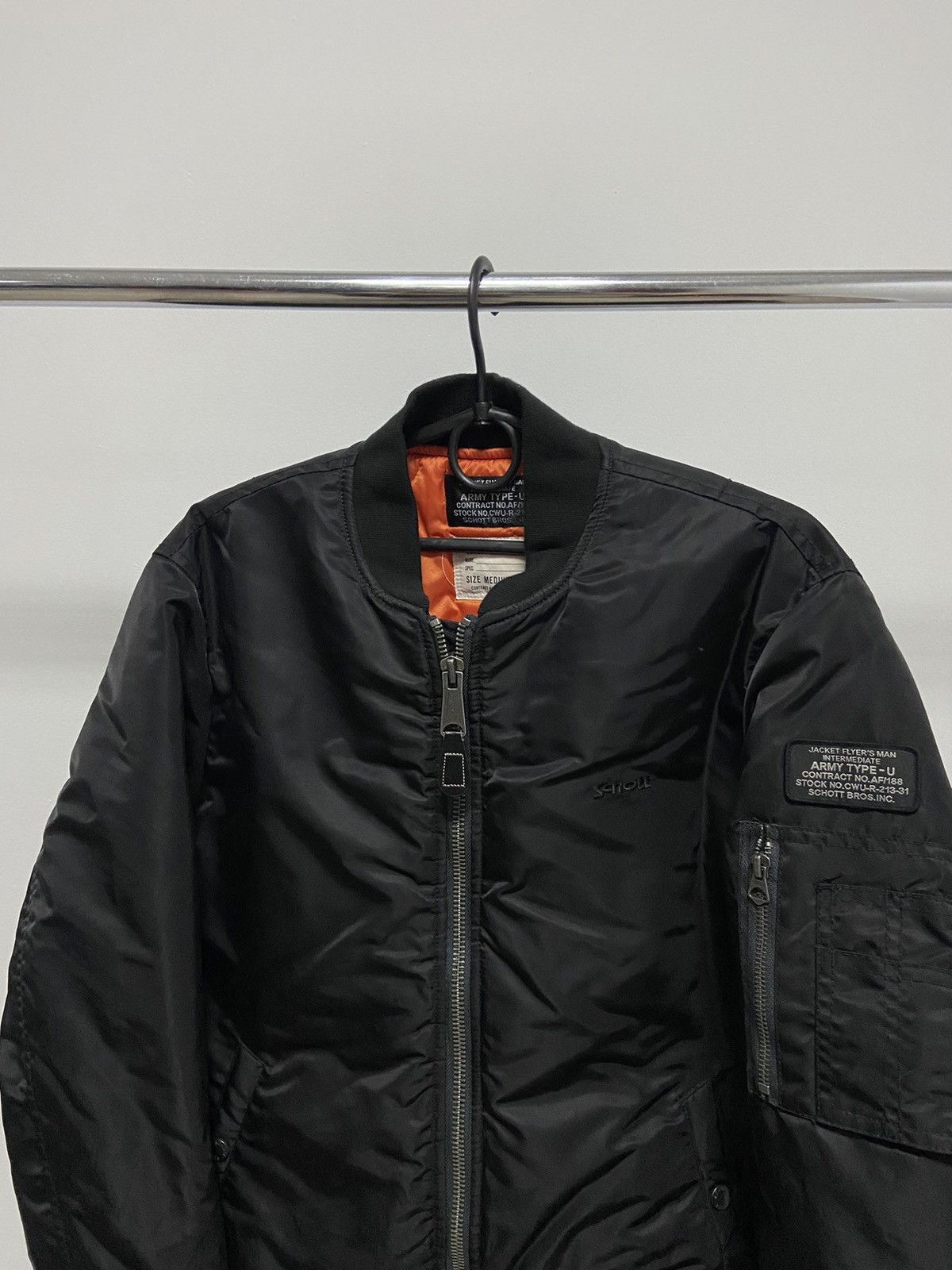 Schott × Vintage Schott Ma 1 Army Bomber Jacket Vintage Small Logo Size US M / EU 48-50 / 2 - 2 Thumbnail
