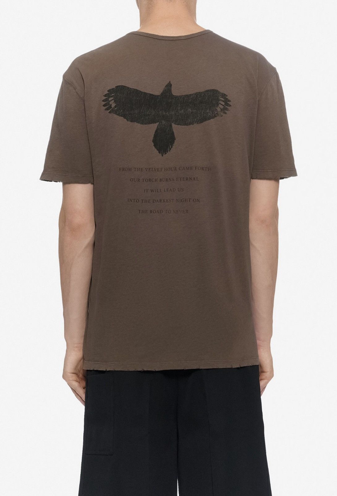 Ann Demeulemeester Ann Demeulemeester Baptist Distressed Brown T-Shirt Size US XL / EU 56 / 4 - 1 Thumbnail