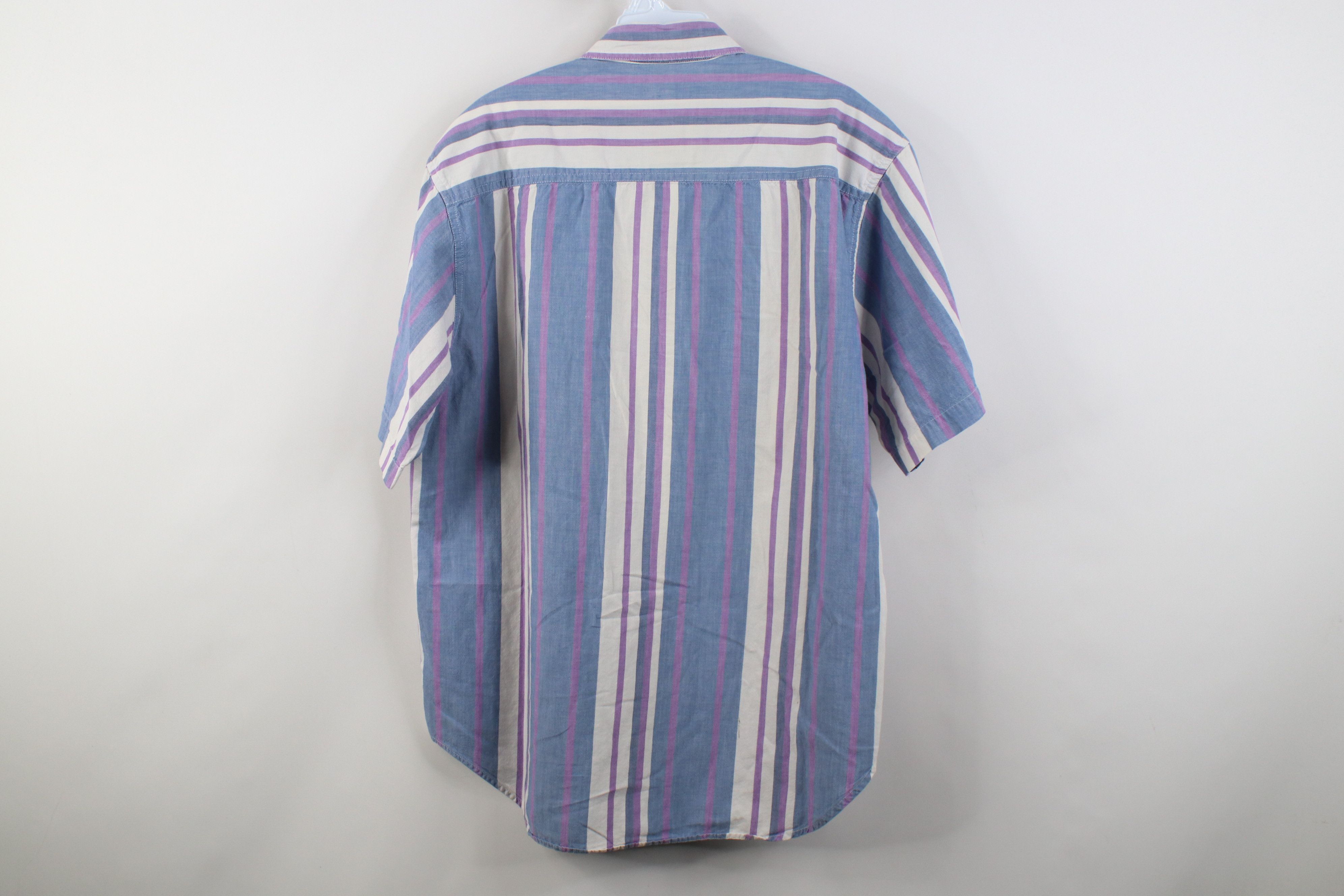 Vintage Vintage 90s Streetwear Block Short Sleeve Button Down Shirt Size US L / EU 52-54 / 3 - 13 Thumbnail