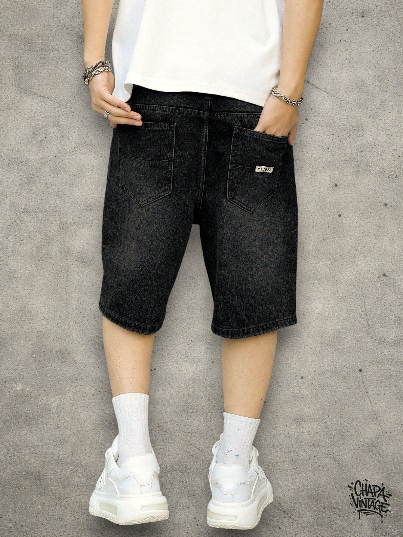 Vintage Jeans dark shorts Size US 32 / EU 48 - 4 Thumbnail