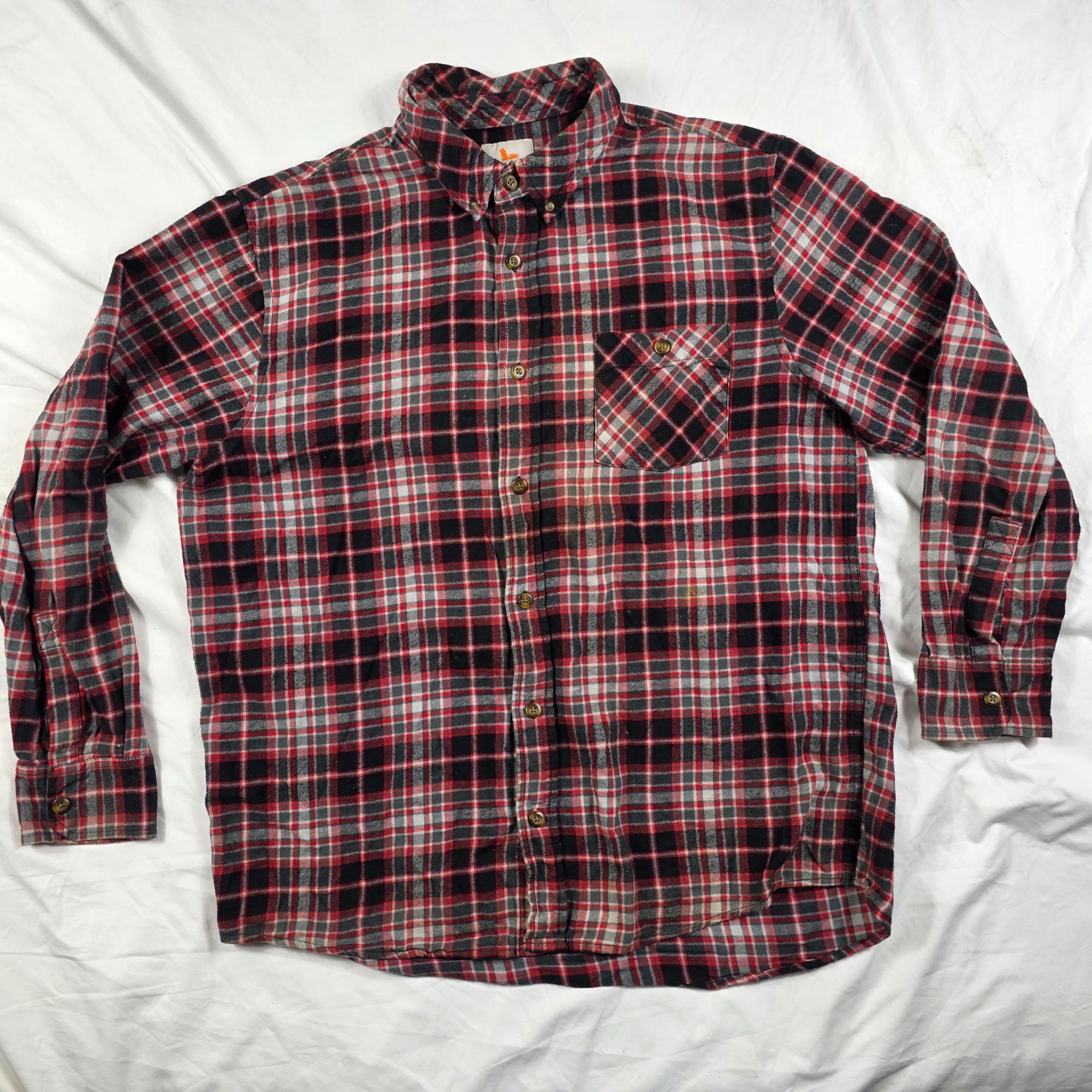 Field & Stream Field & Stream Mens Size XL Red Black Flannel Shirt Plaid Ou Size US XL / EU 56 / 4 - 1 Thumbnail