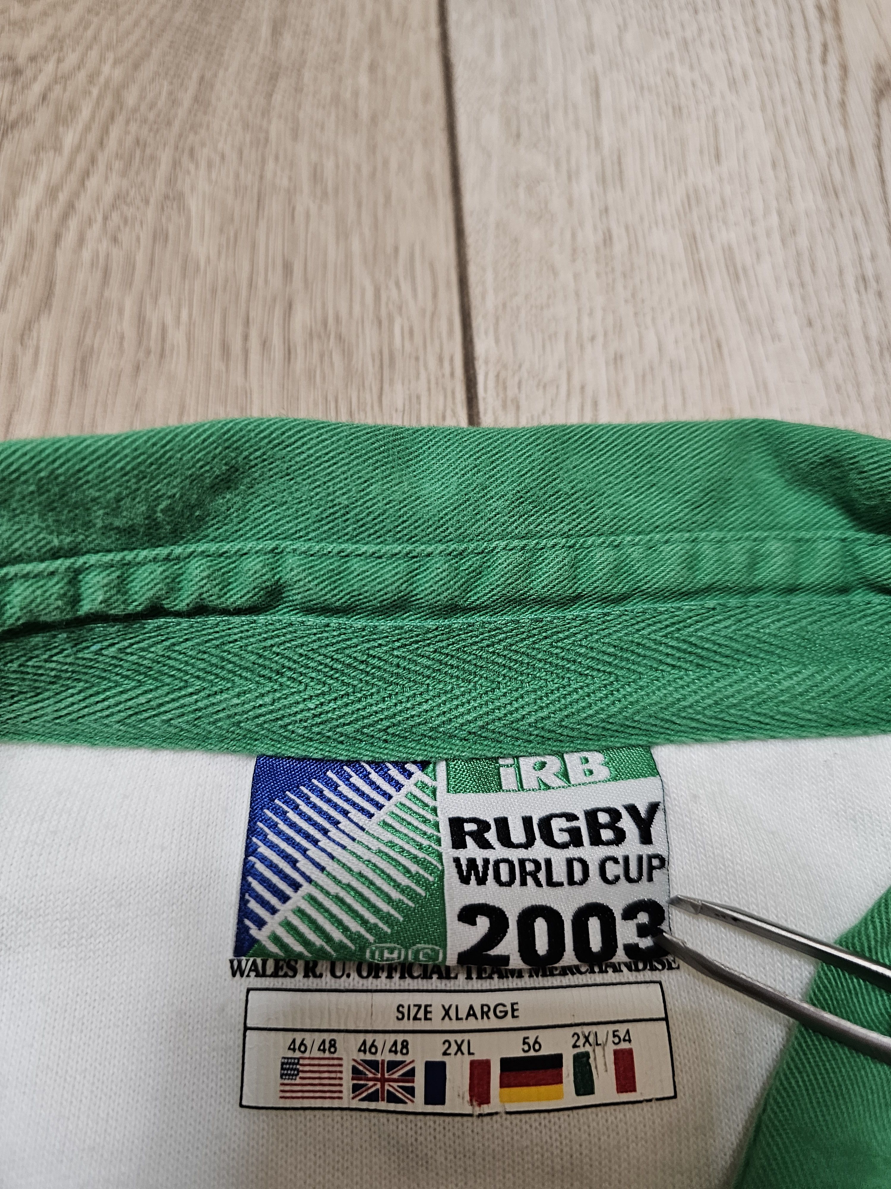 Reebok × Vintage WALES RUGBY JERSEY LONG 2003 WRU RUGBY SHIRT WORLD CUP Size US XXL / EU 58 / 5 - 8 Thumbnail