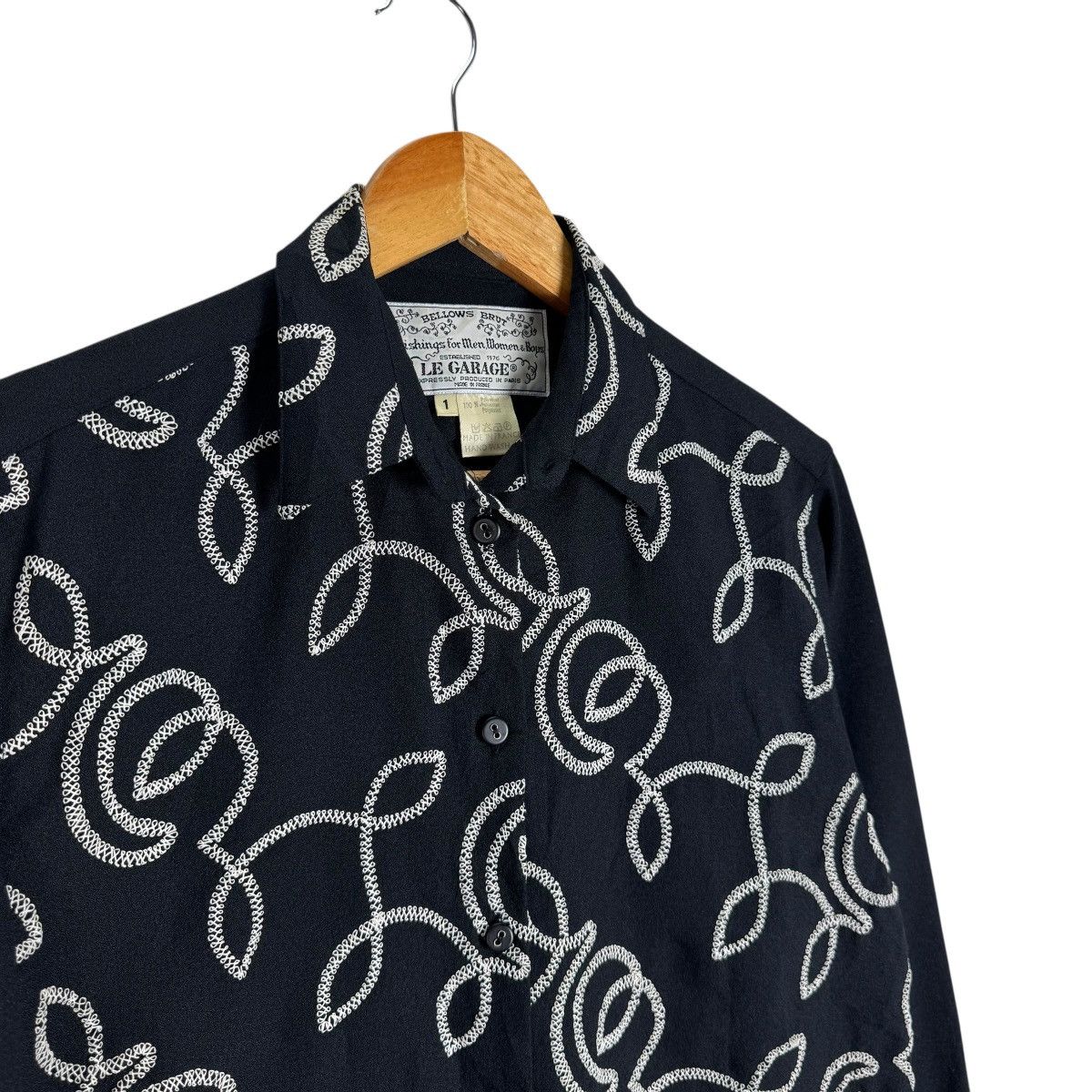 Vintage 🌟70s LE GARAGE BELLOWS BRUT BUTTON SHIRT Size M / US 6-8 / IT 42-44 - 5 Thumbnail
