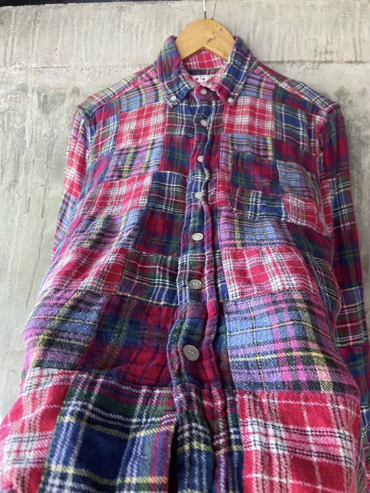 Japanese Brand T.T.U SMOOTH AND COMFORTABLE PATCHWORK BUTTON DOWN SHIRT Size US S / EU 44-46 / 1 - 9 Thumbnail