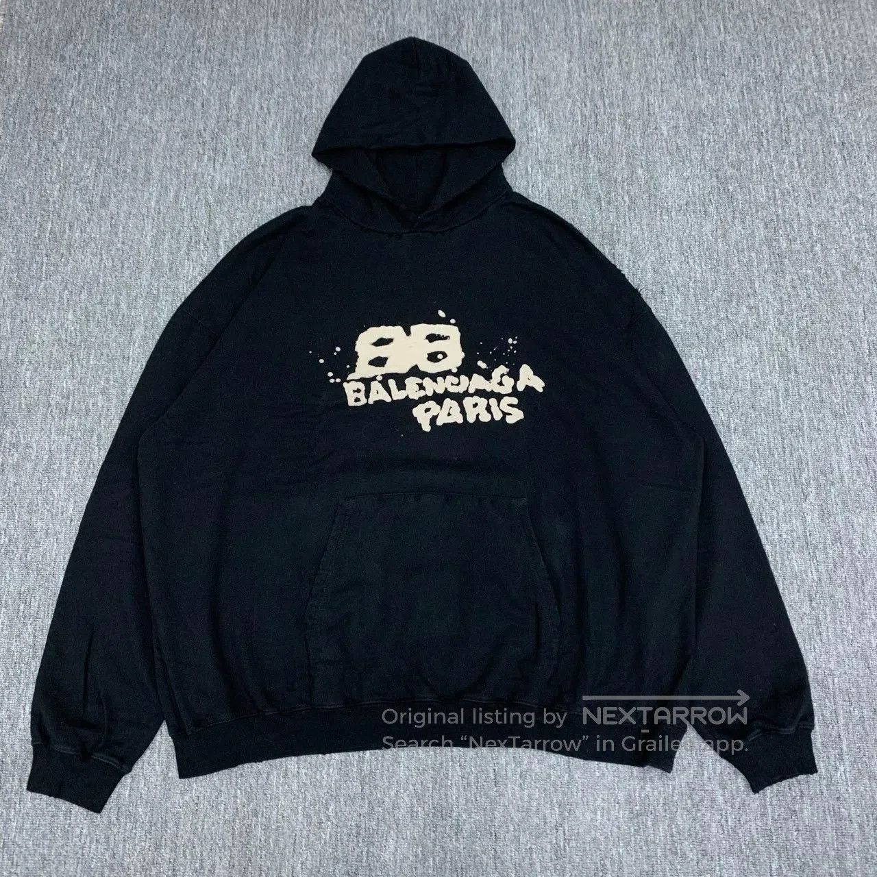 Balenciaga Balenciaga Black Graffiti Hoodie Sweatshirt. Size US M / EU 48-50 / 2 - 1 Thumbnail
