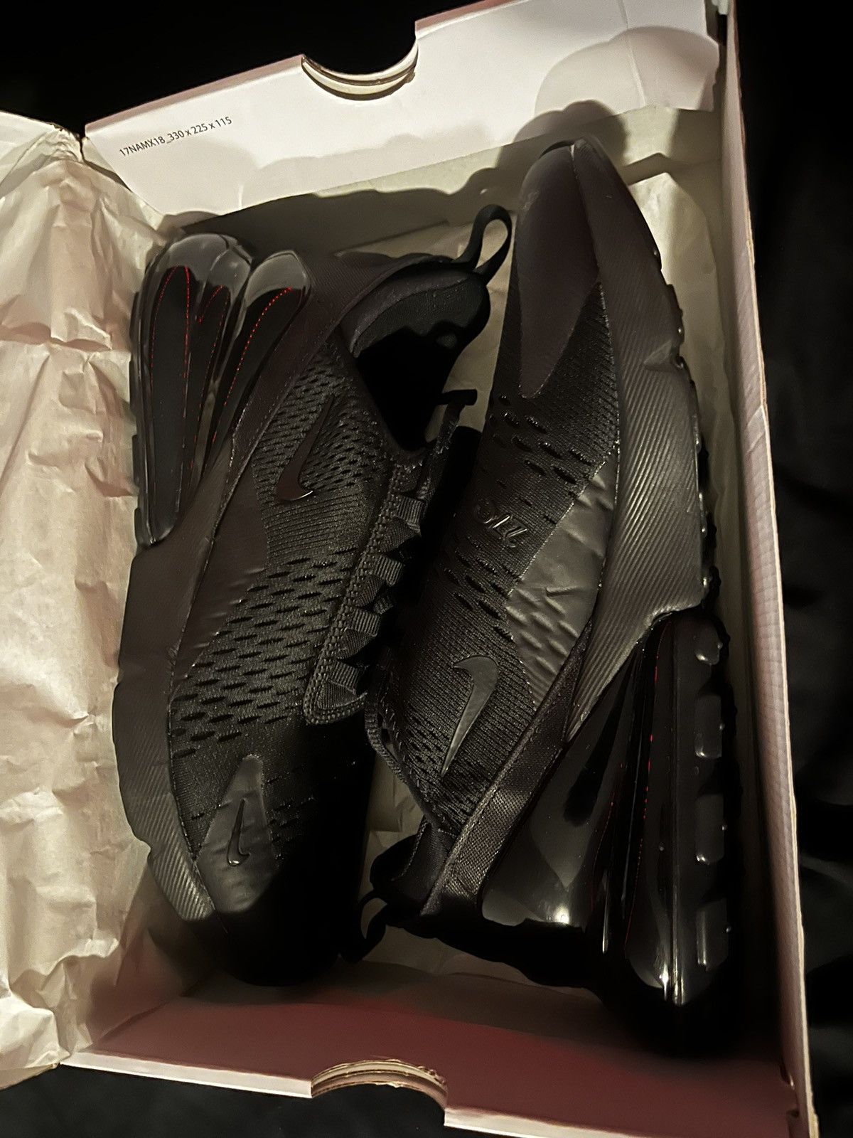 Nike Air Max 270 Triple Black Size US 10 / EU 43 - 1 Thumbnail
