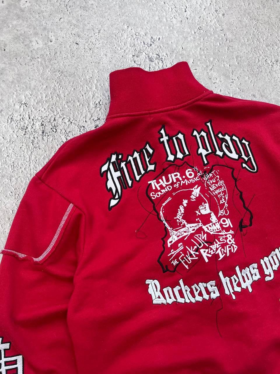 Affliction × Le Grande Bleu (L.G.B.) Y2K Japanese Crazy TRASHED Studded Punk LGB STYLE Hoodie Size US M / EU 48-50 / 2 - 10 Thumbnail