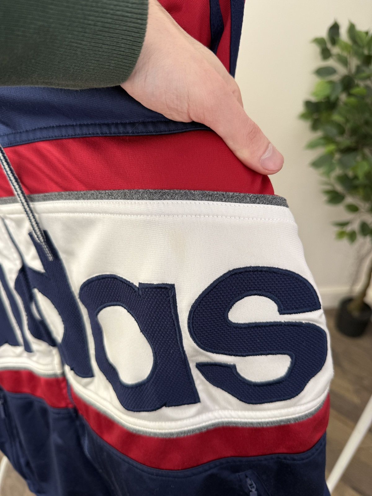 Adidas Vintage 90s Adidas Big Spell Out Hooded Track Jacket Size US M / EU 48-50 / 2 - 7 Thumbnail