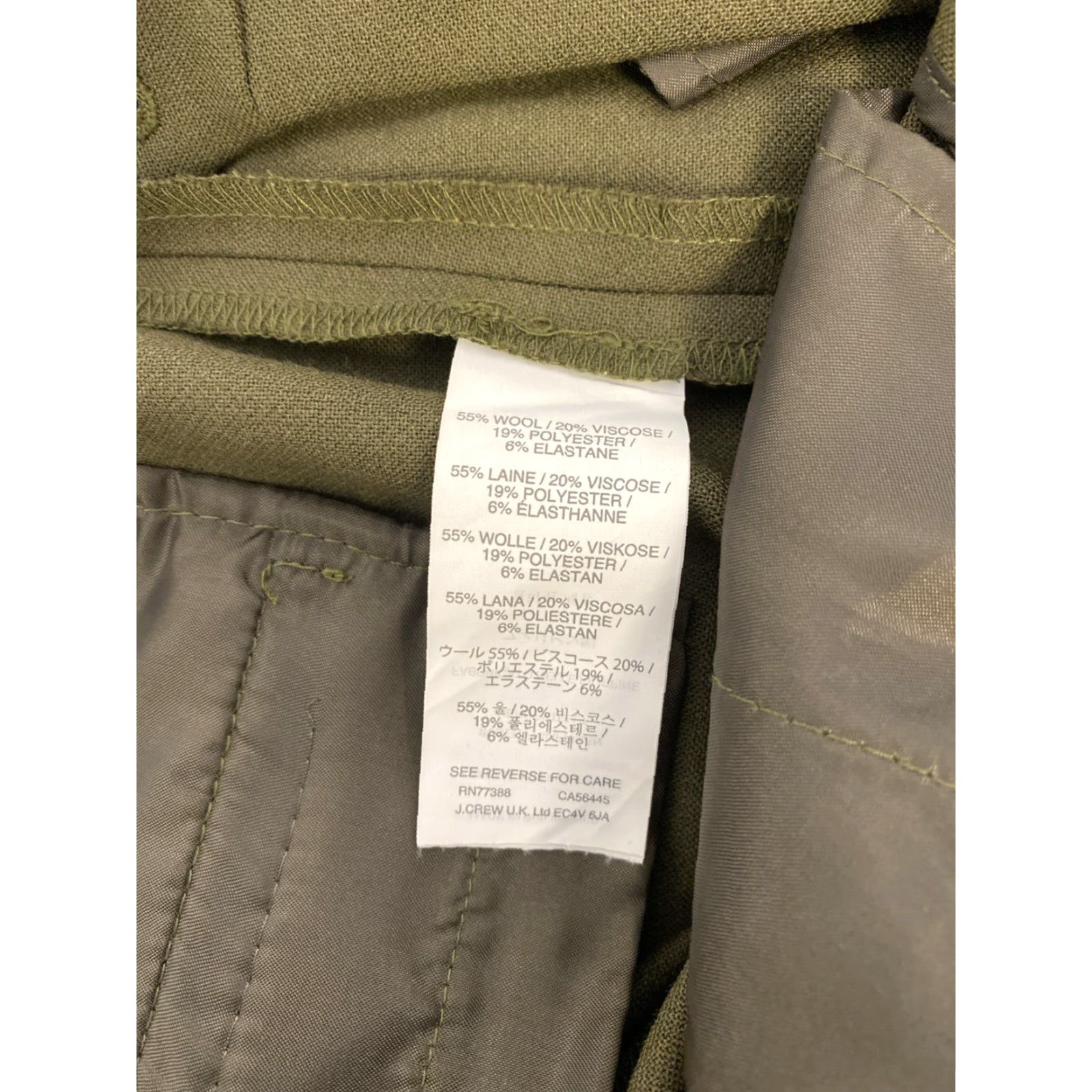 J.Crew JCrew Collection Petite Cigarette Pant Women Size 4 Slim Wool Viscose Polyester Elastane Heavy Green Size 27" / US 4 / IT 40 - 8 Thumbnail