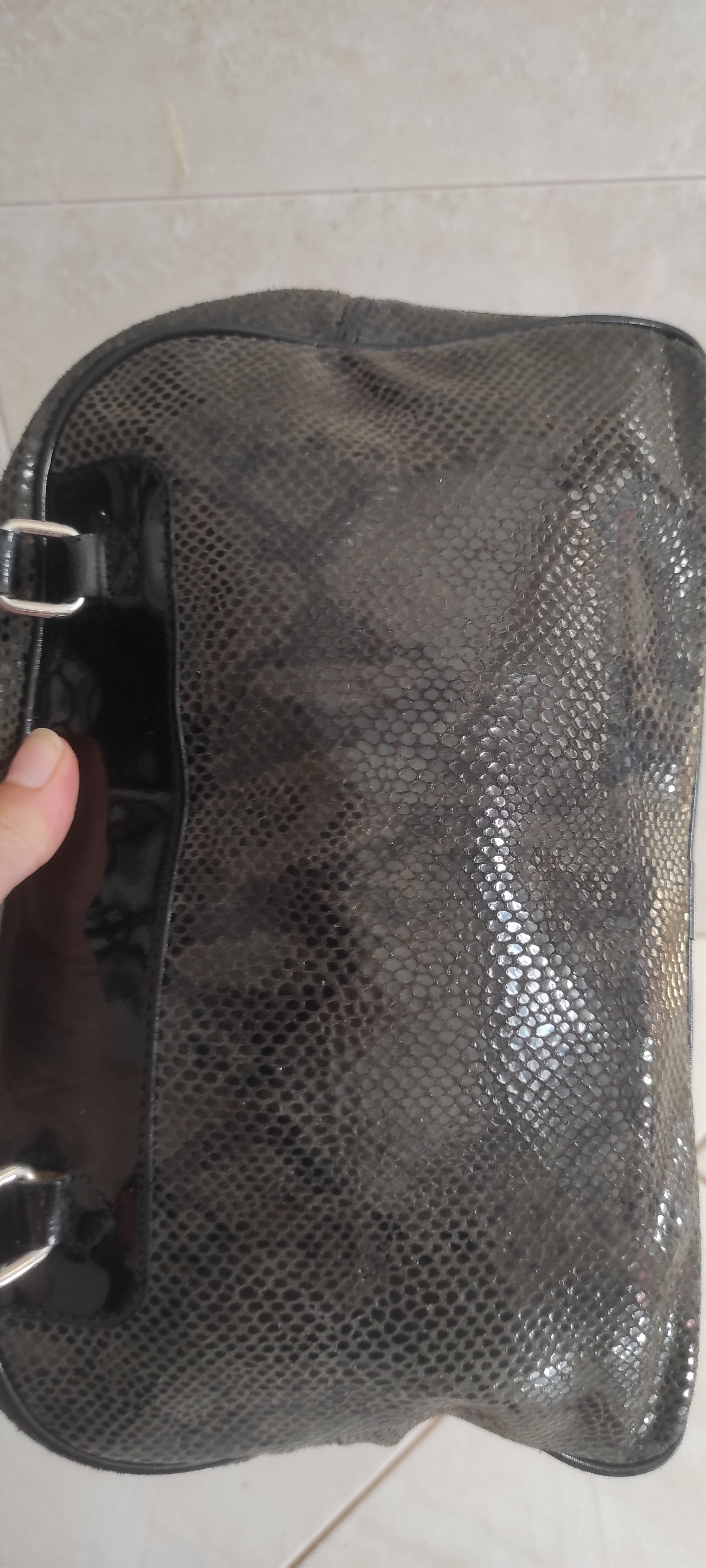 Other Phynes Paris Bag Snake Print Embossed Python Faux Leather Size ONE SIZE - 15 Thumbnail