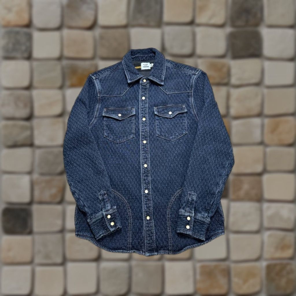 Flint And Tinder Flint & Tinder Shirt Womens Small Blue Cotton Denim Pearl Snap Shirt Casual Western 90s? Size S / US 4 / IT 40 - 1 Thumbnail