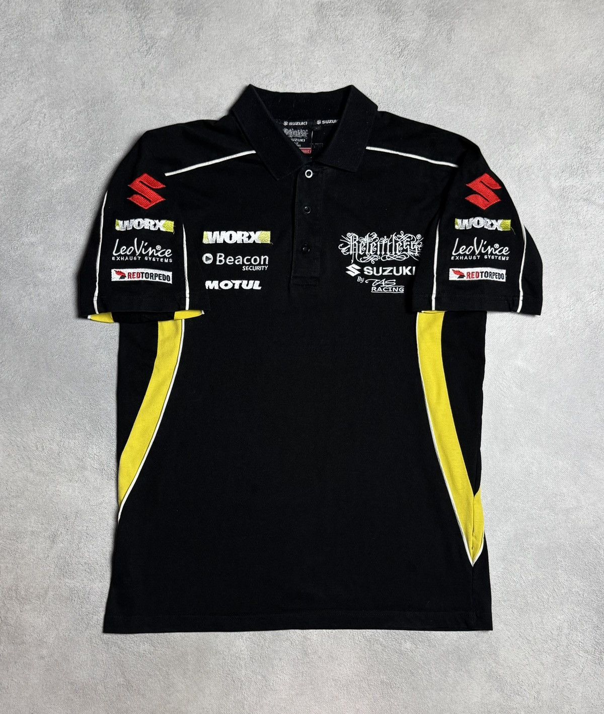 Vintage Suzuki Racing Team Polo Shirt Embroidered Big Logo Size US M / EU 48-50 / 2 - 1 Thumbnail