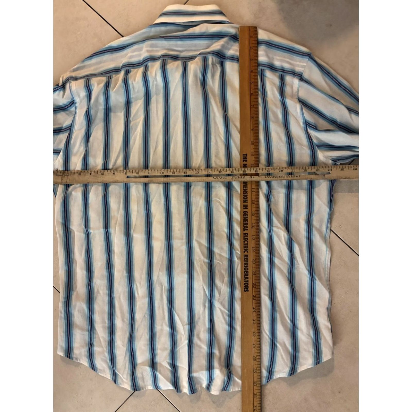 Robert Graham Robert Graham Shirt Mens L Blue White Striped Button Up Long Sleeve 6480 Size US L / EU 52-54 / 3 - 6 Thumbnail