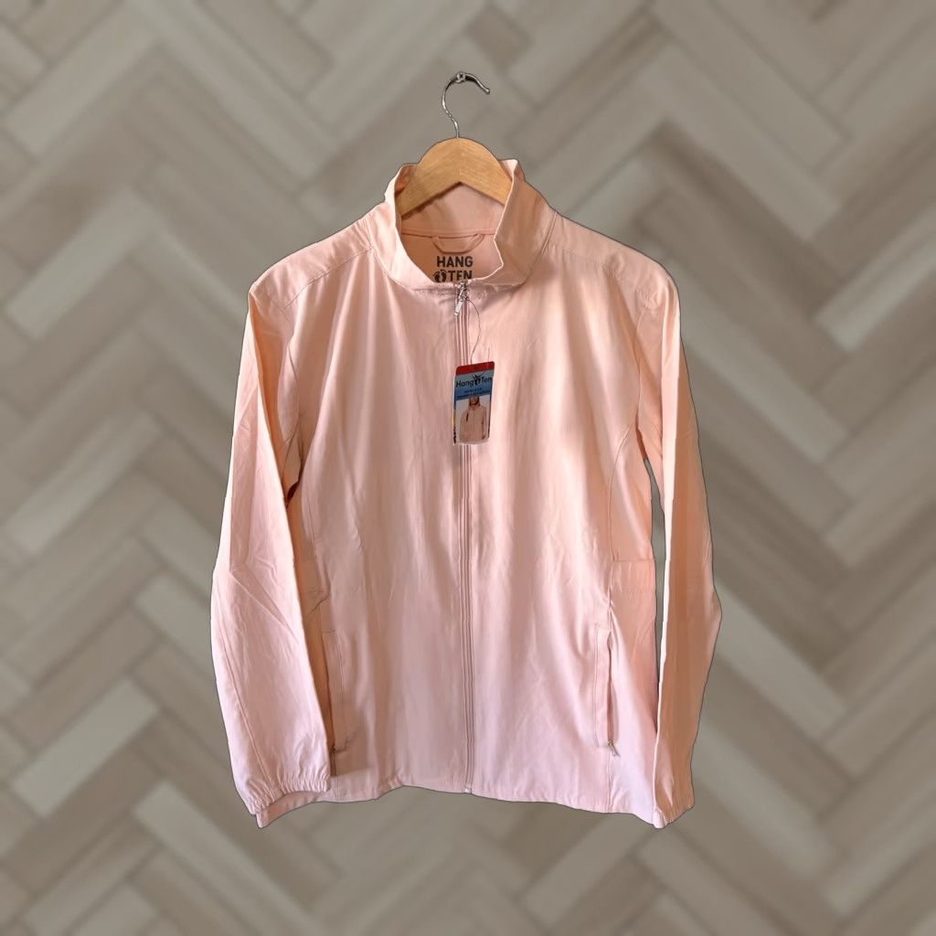 Hang Ten Hang Ten Women’s Pink Full Zip Athletic Mock Neck Sweater M NWT Size M / US 6-8 / IT 42-44 - 1 Thumbnail