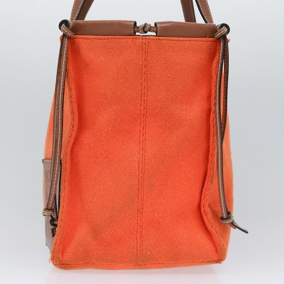 Loewe LOEWE Anagram Tote Bag Canvas Leather Orange Brown Size ONE SIZE - 3 Thumbnail