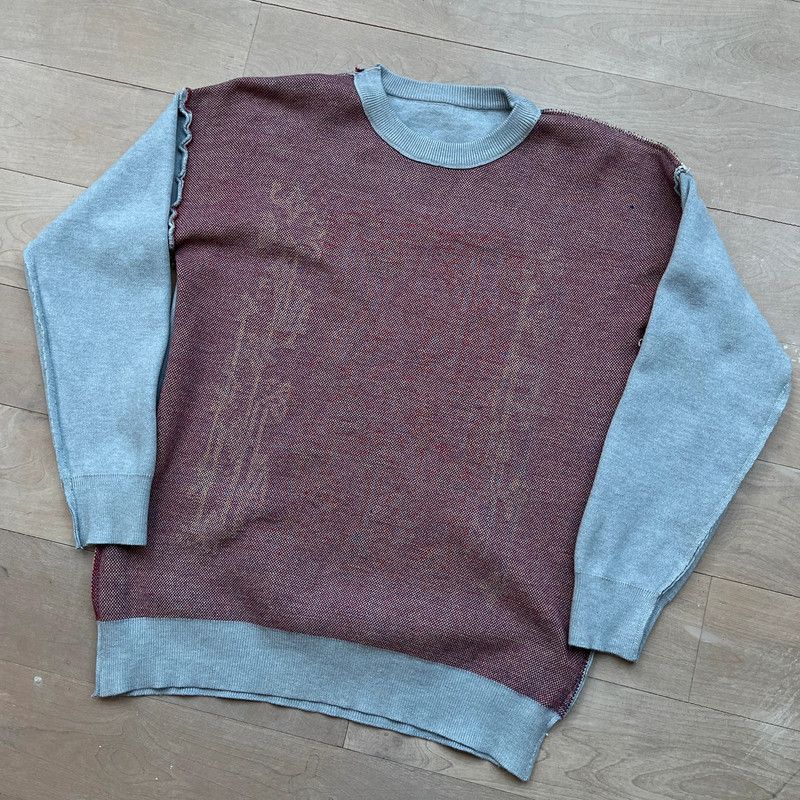 Vintage Y2k sweter y2style knitted sweater monogram Size US M / EU 48-50 / 2 - 5 Thumbnail