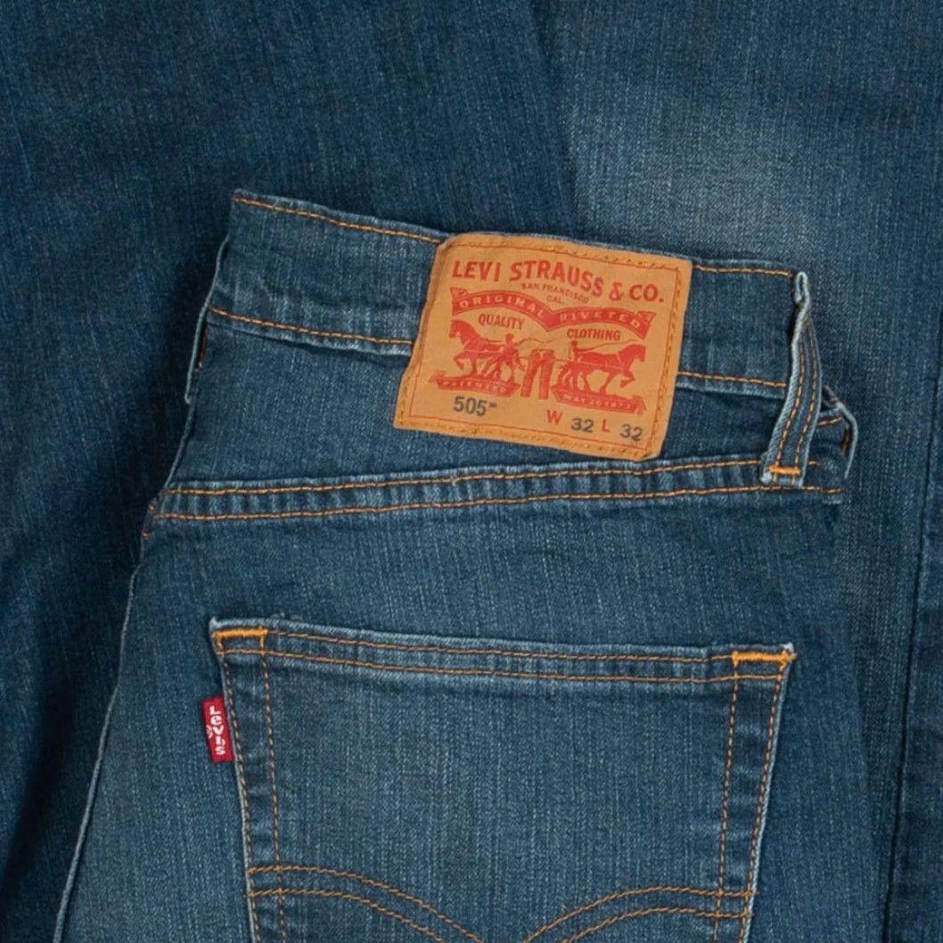 Levi's VINTAGE Levi's 505 Jeans Regular Straight Denim Blue Men W30 L32 Size US 30 / EU 46 - 5 Thumbnail