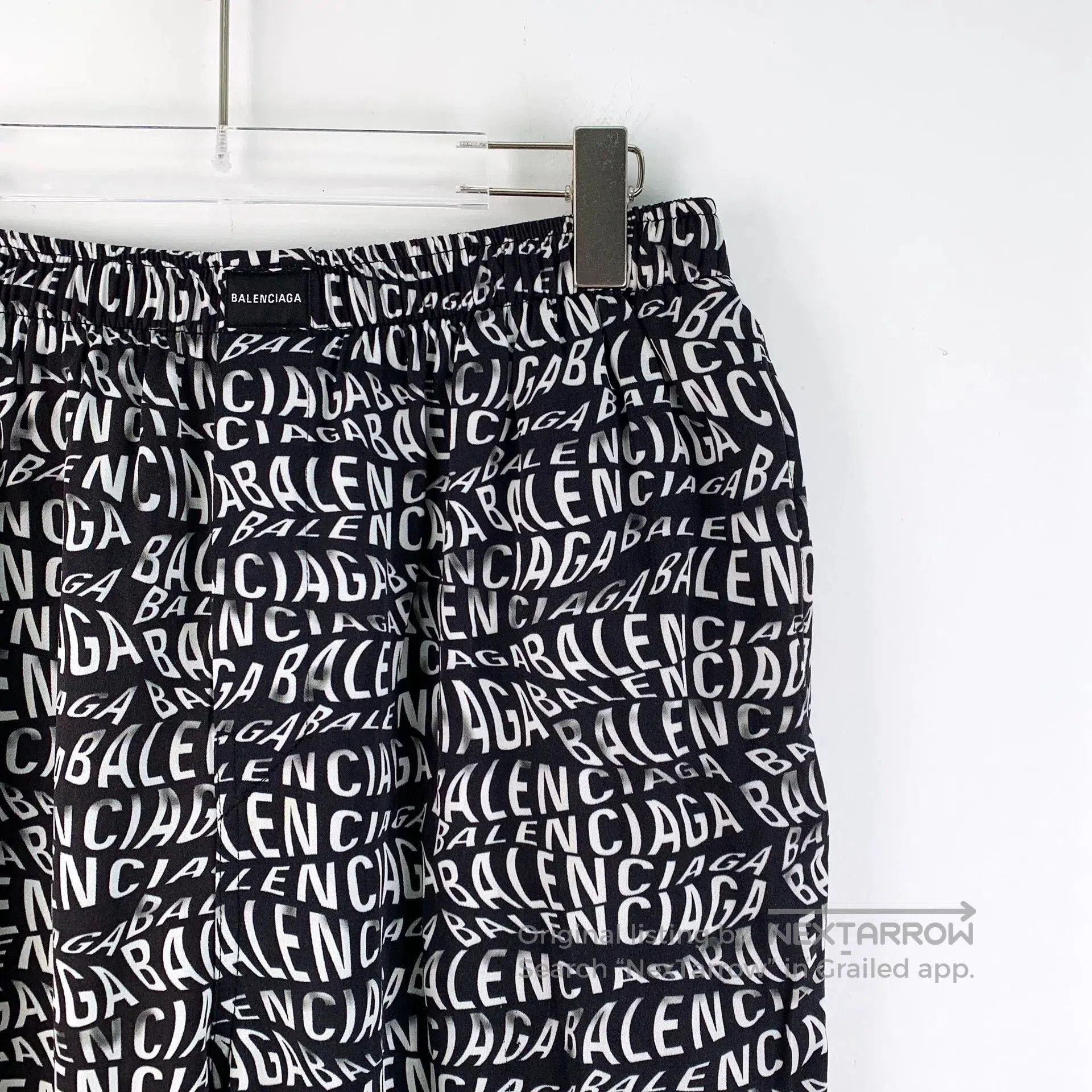 Balenciaga Balenciaga Logo Print Loose Straight Pants. Size 37" - 3 Thumbnail