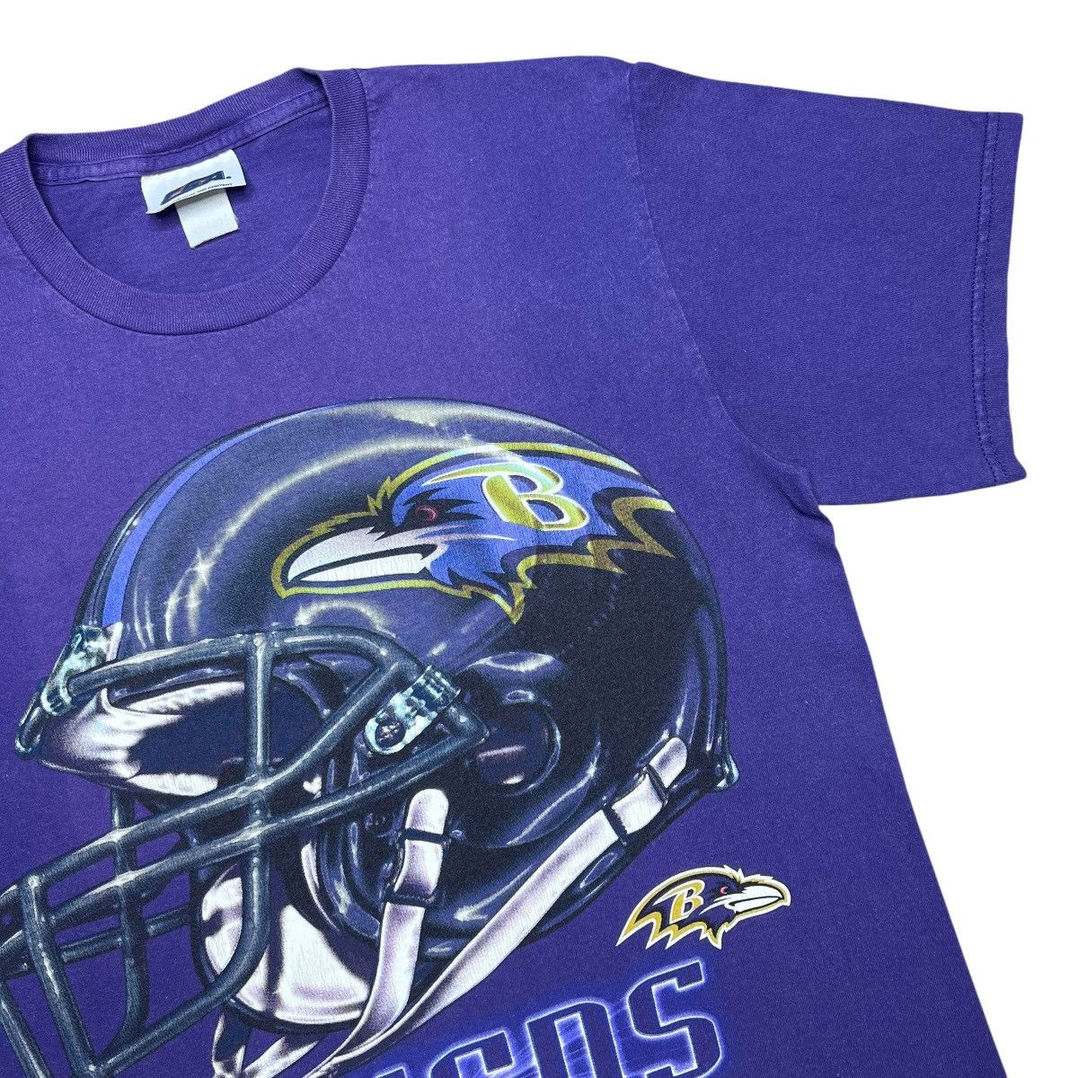 NFL Vintage 2001 NFL Baltimore Ravens Helmet 3D Spell Out Tee Size US L / EU 52-54 / 3 - 5 Thumbnail