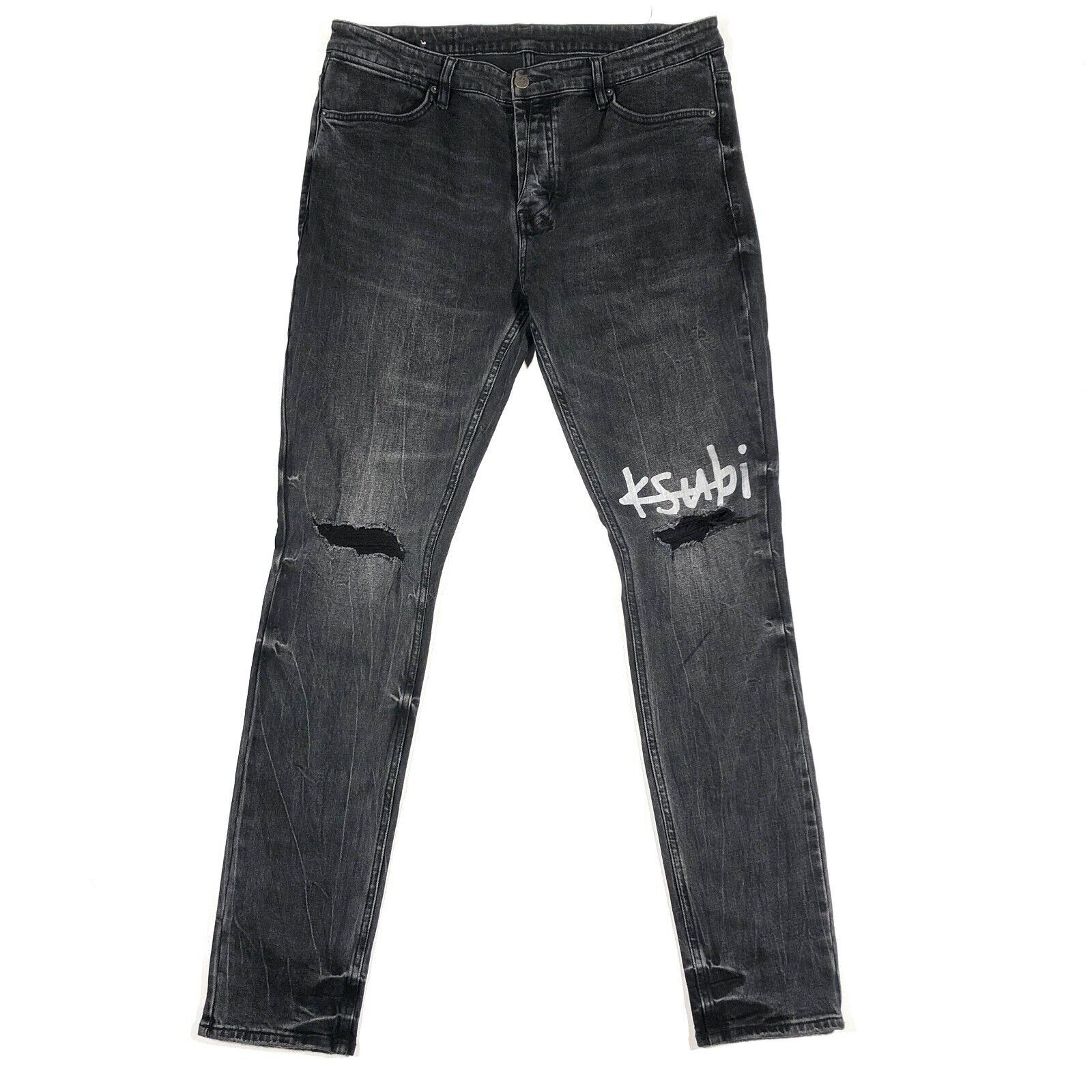 Ksubi Ksubi Van Winkle 1999 Black Distressed Skinny Jeans Ksubi Ksubi Van Winkle 1999 Black Distressed Skinny Jeans