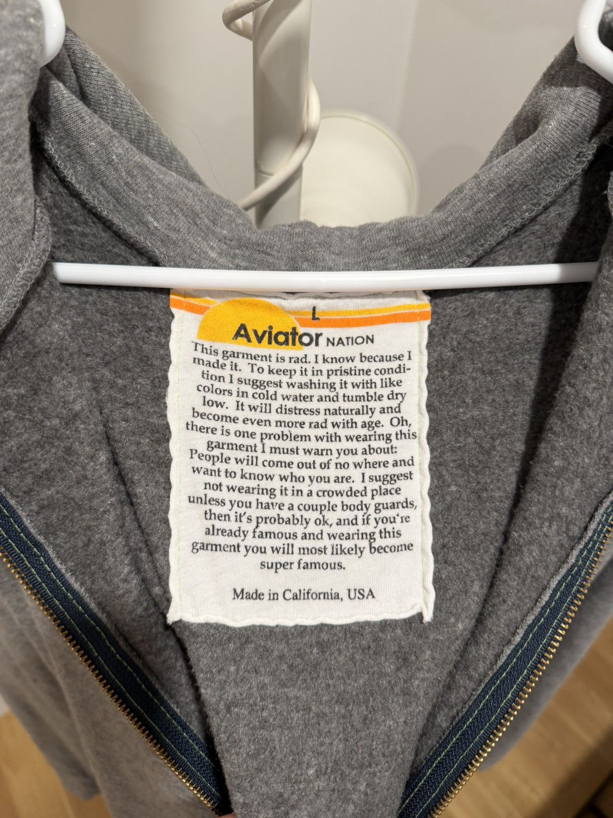 Aviator Nation Lightning Bolt Hoodie - Zip Up - Aviator Nation Size US L / EU 52-54 / 3 - 3 Thumbnail
