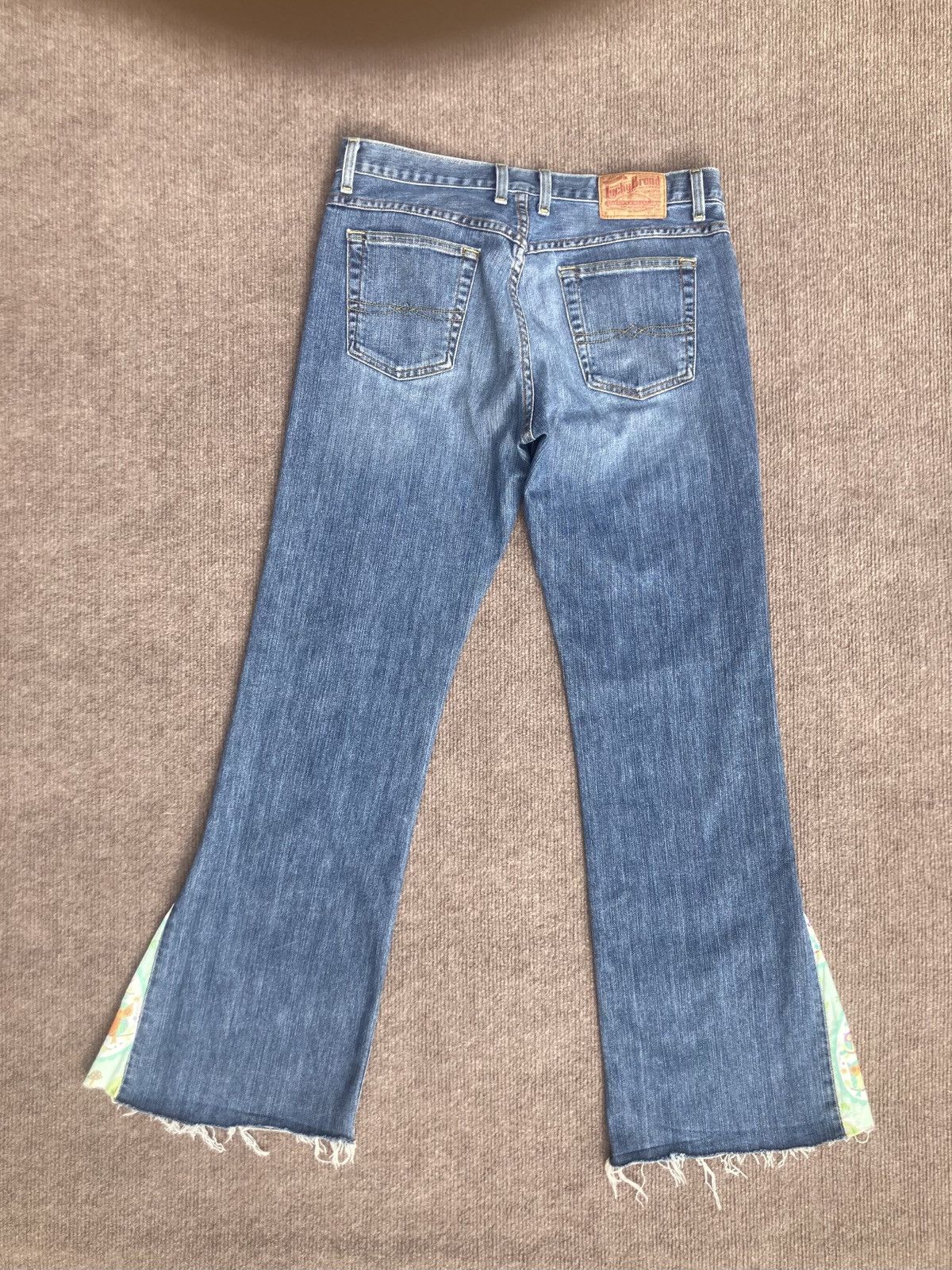Lucky Brand Vtg Y2k Lucky Brand Easy Rider Owl Gusset Flare Jean 29 USA Size 29" - 5 Thumbnail