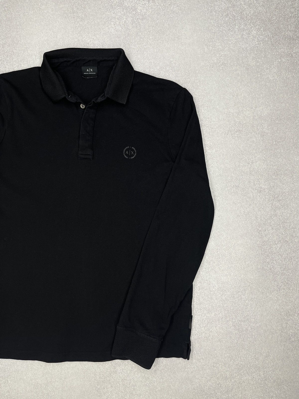 Armani Exchange Mens Armani Exchange Rugby Polo Longsleeve Black Size M Size US M / EU 48-50 / 2 - 3 Thumbnail