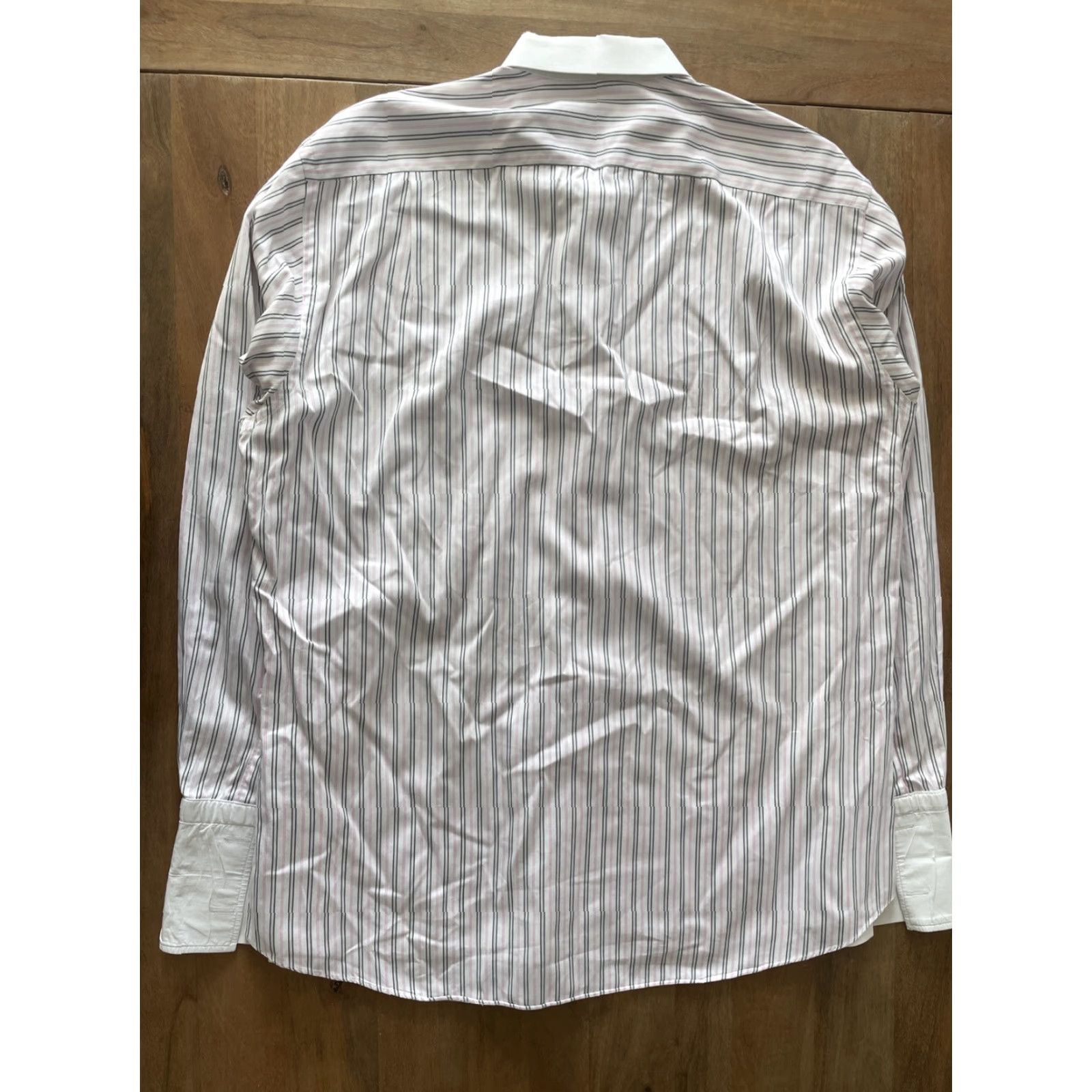 Vintage Mohan Custom Tailors Dress Shirt Mens 2XL Striped Button Up French Cuff Size 48R - 2 Thumbnail