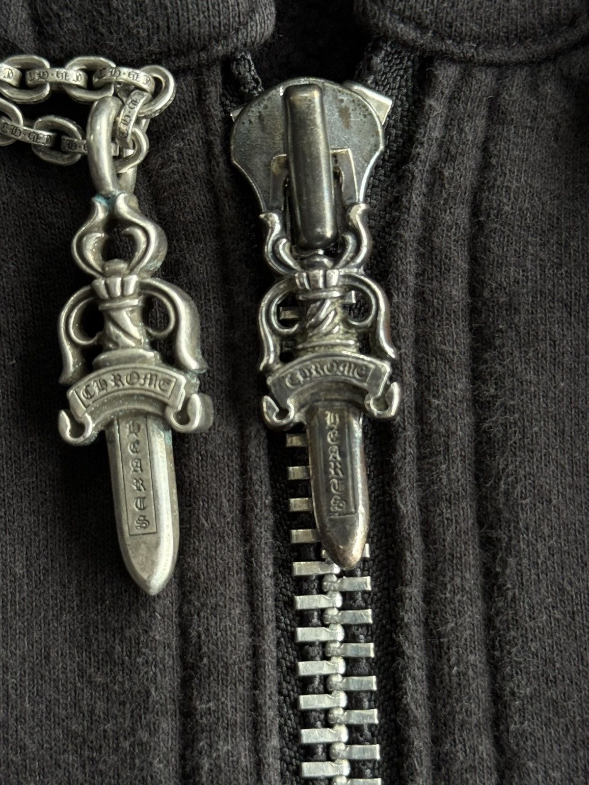 Chrome Hearts HOLY GRAIL! Vintage Leather Patch Big Zip Hoodie Size US M / EU 48-50 / 2 - 8 Thumbnail