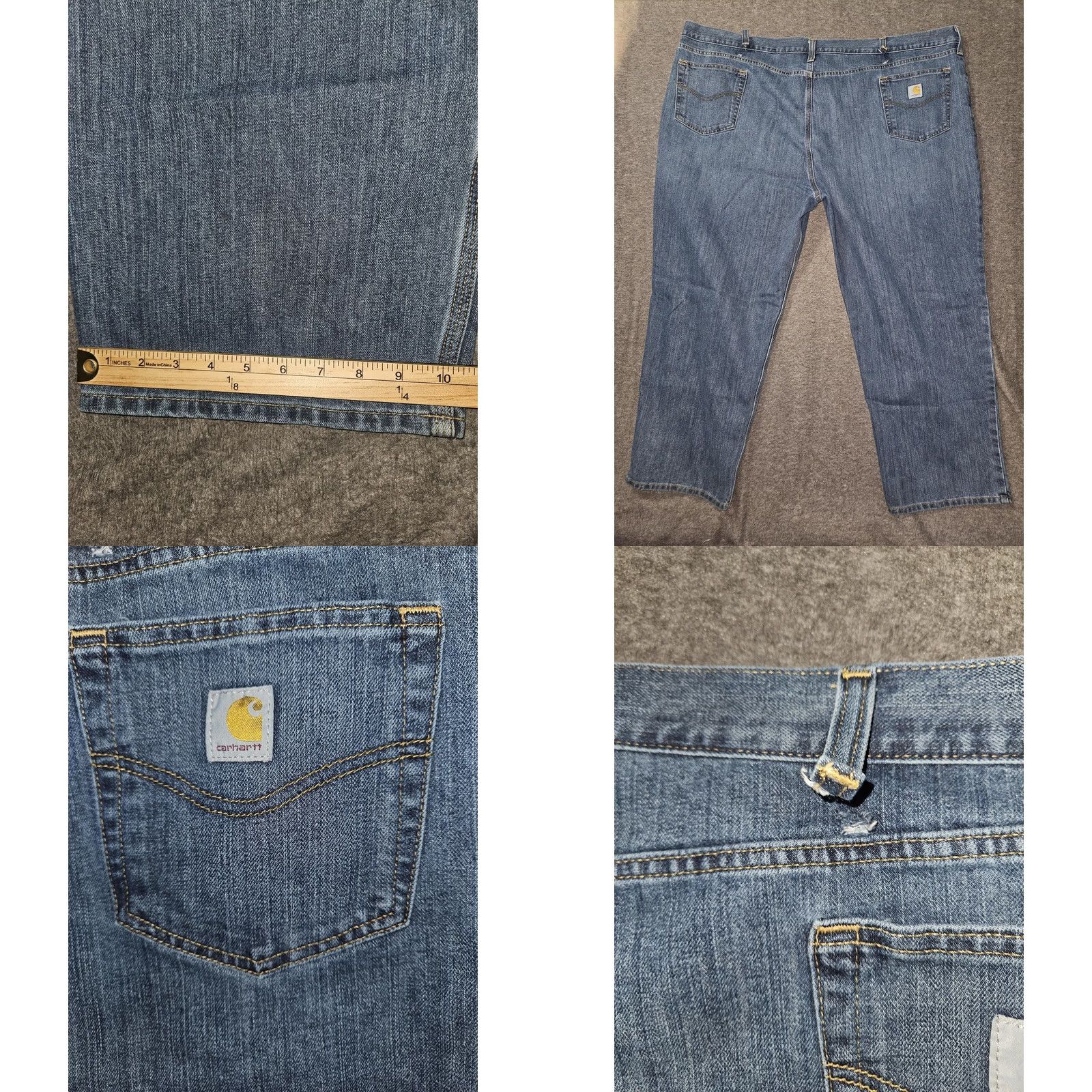 Carhartt VINTAGE Carhartt Relaxed Fit Jeans Mens 54x30 Medium Wash Straight Leg Denim Big & Tall Size US 38 / EU 54 - 8 Thumbnail