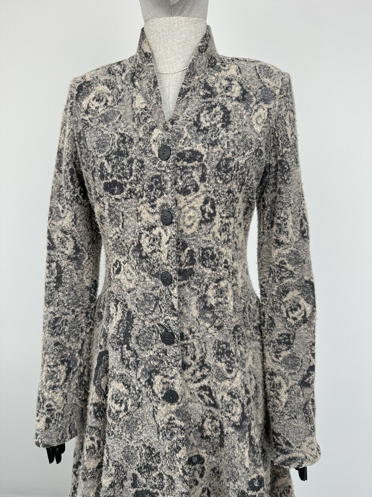 Other IVKO Coat Floral Structure Anthracite Long Jacket size 38 Size M / US 6-8 / IT 42-44 - 6 Thumbnail