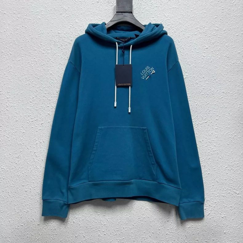 Louis Vuitton LOUIS VUITTON Lake Blue Pin Embroidered Hoodie 2504-Nextarr Size US L / EU 52-54 / 3 - 1 Thumbnail