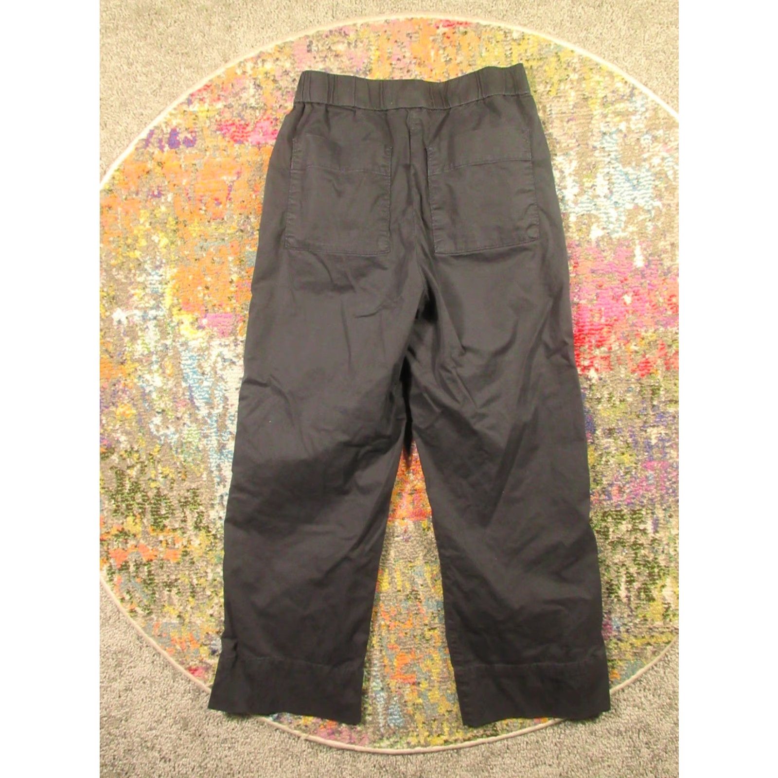 Everlane Everlane Pants Women’s 8 Black Utility Straight Leg Cotton Spandex Stretch Waist Ankle Denim Zipper Modern Casual Women Size 30" / US 8 / IT 44 - 2 Thumbnail