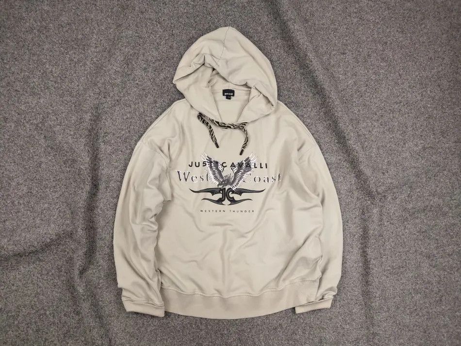 Just Cavalli Roberto Just Cavalli west coast Logo Oversized Hoodie Size US XL / EU 56 / 4 - 1 Thumbnail