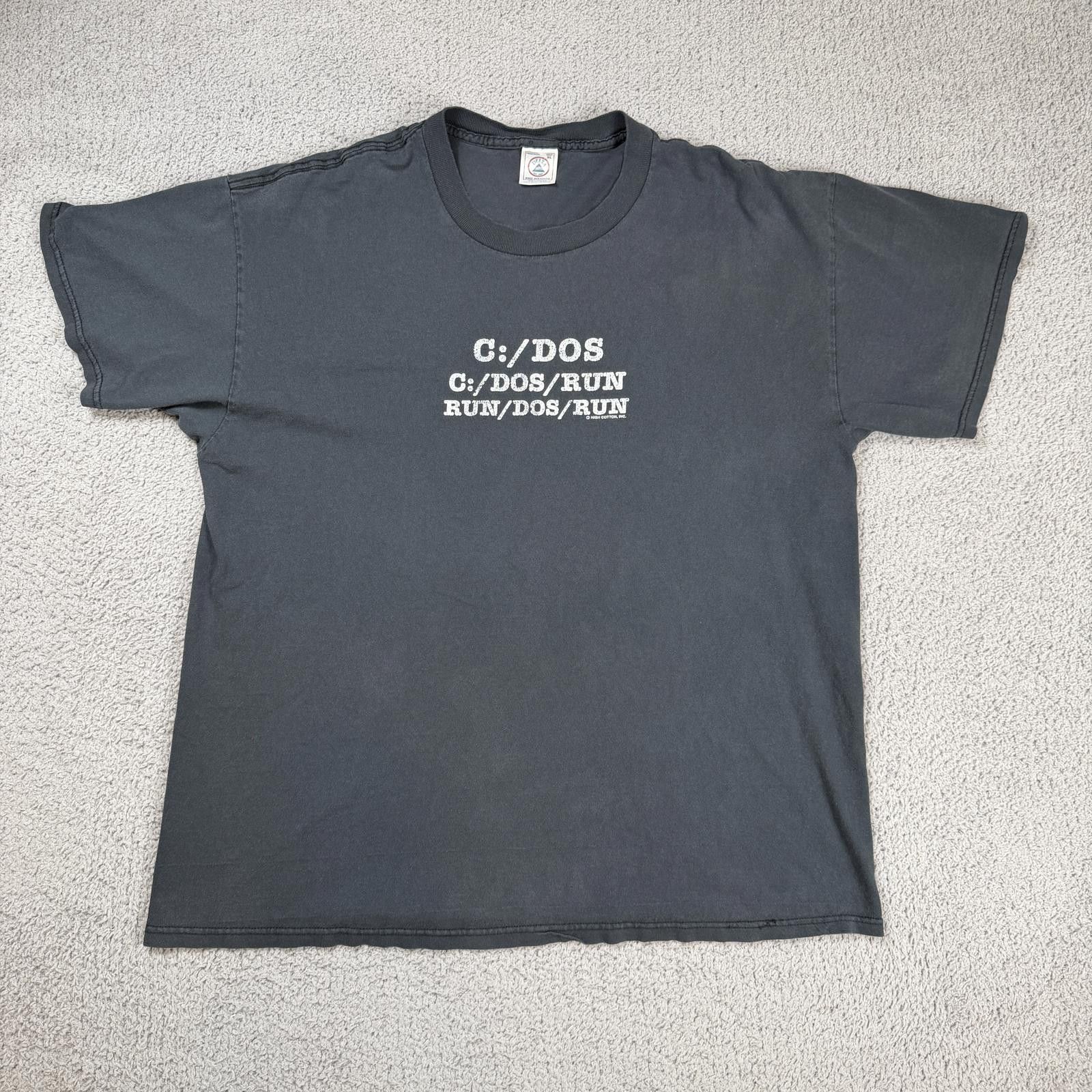 Delta Vintage C DOS Run Computer Programmer Humor T Shirt 90s XL Size US XL / EU 56 / 4 - 1 Thumbnail