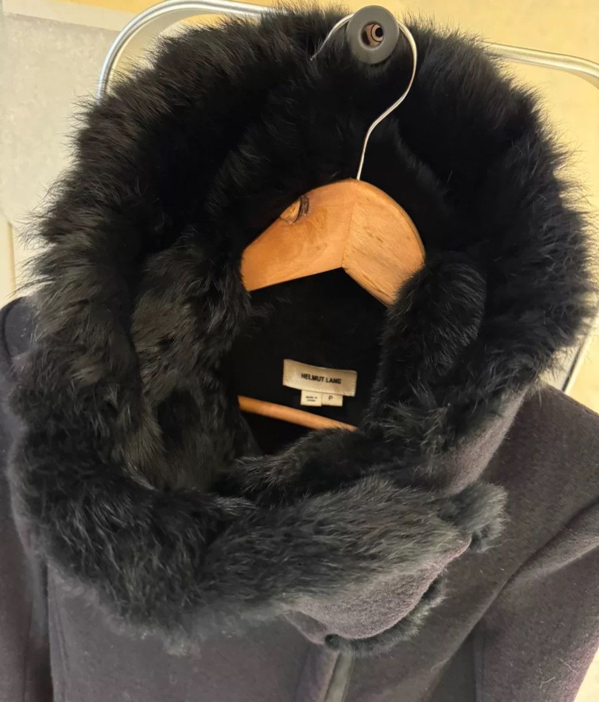 Helmut Lang Helmut Lang fur coat VINTAGE black slim fit fur wool coat Size US S / EU 44-46 / 1 - 5 Thumbnail