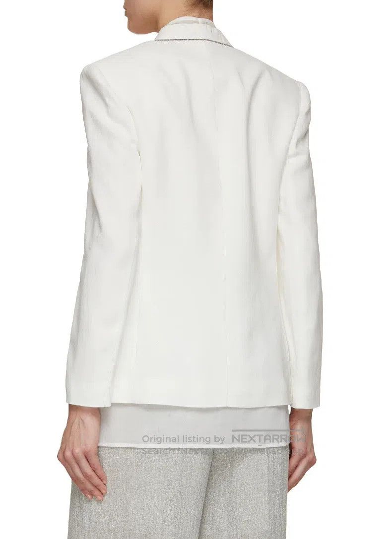 Brunello Cucinelli Brunello Cucinelli Layered collarless blazer two-piece set Size XS / US 0-2 / IT 36-38 - 2 Thumbnail