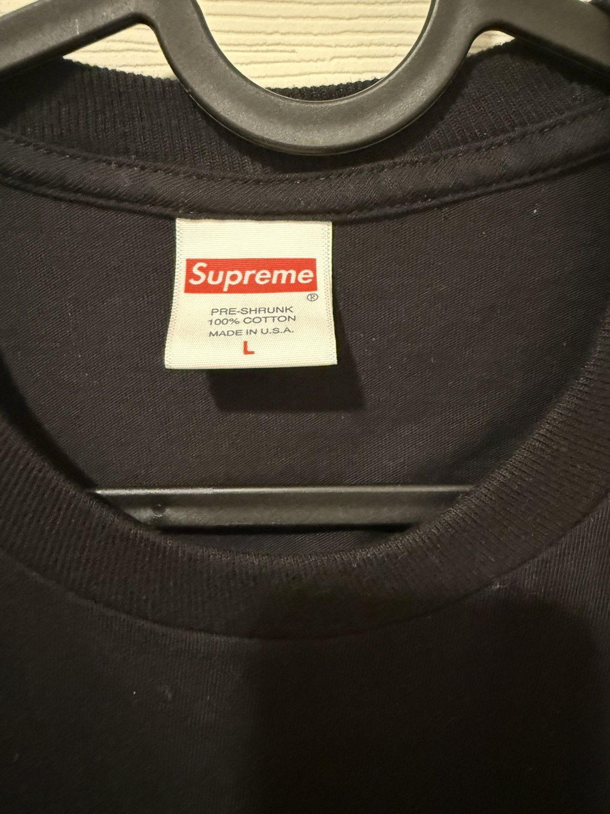 Supreme Supreme Pinline black tee Size US L / EU 52-54 / 3 - 2 Thumbnail