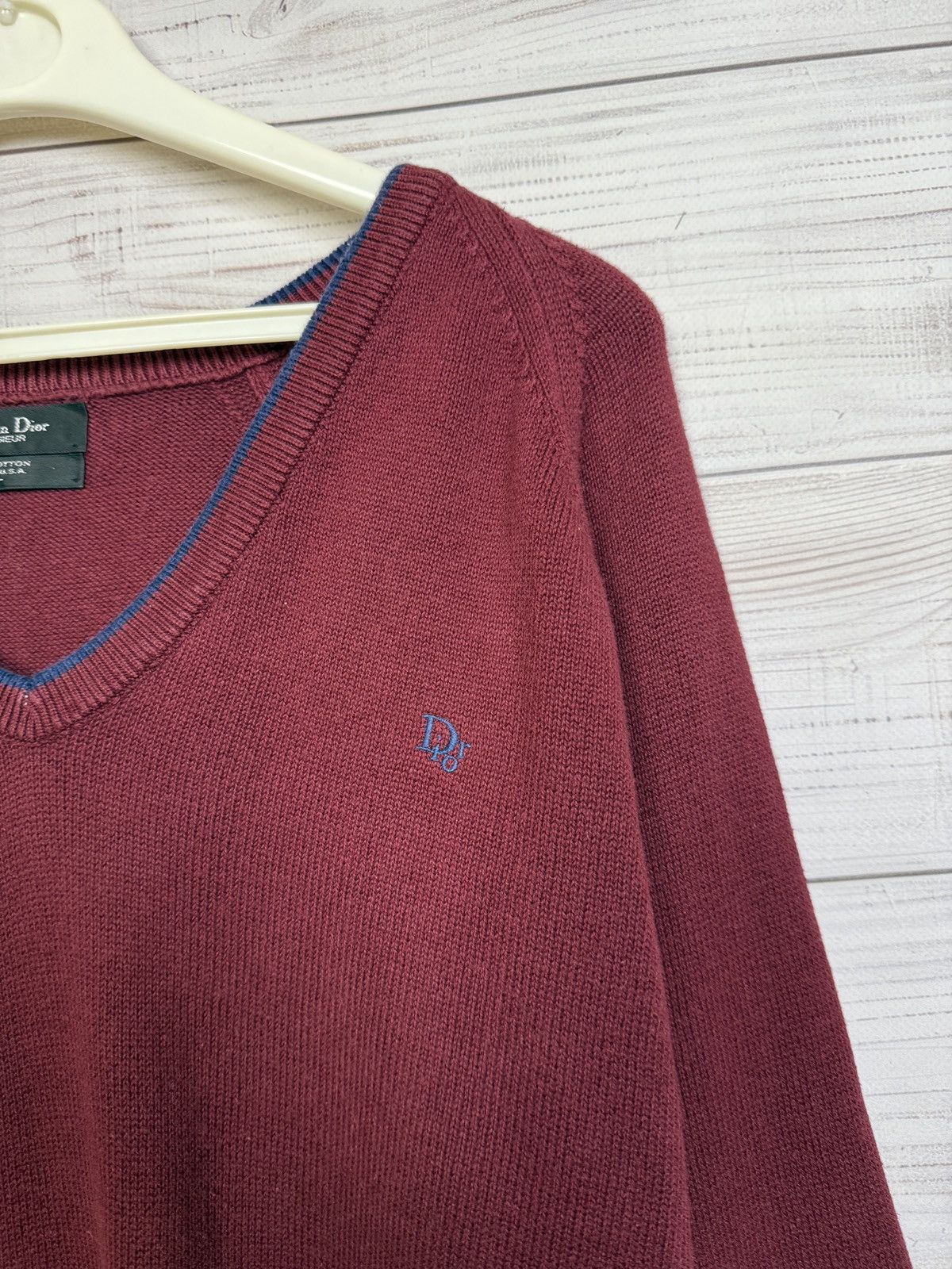 Christian Dior Monsieur Vintage Christian Dior V Neck Sweater Size Large Size US S / EU 44-46 / 1 - 5 Thumbnail
