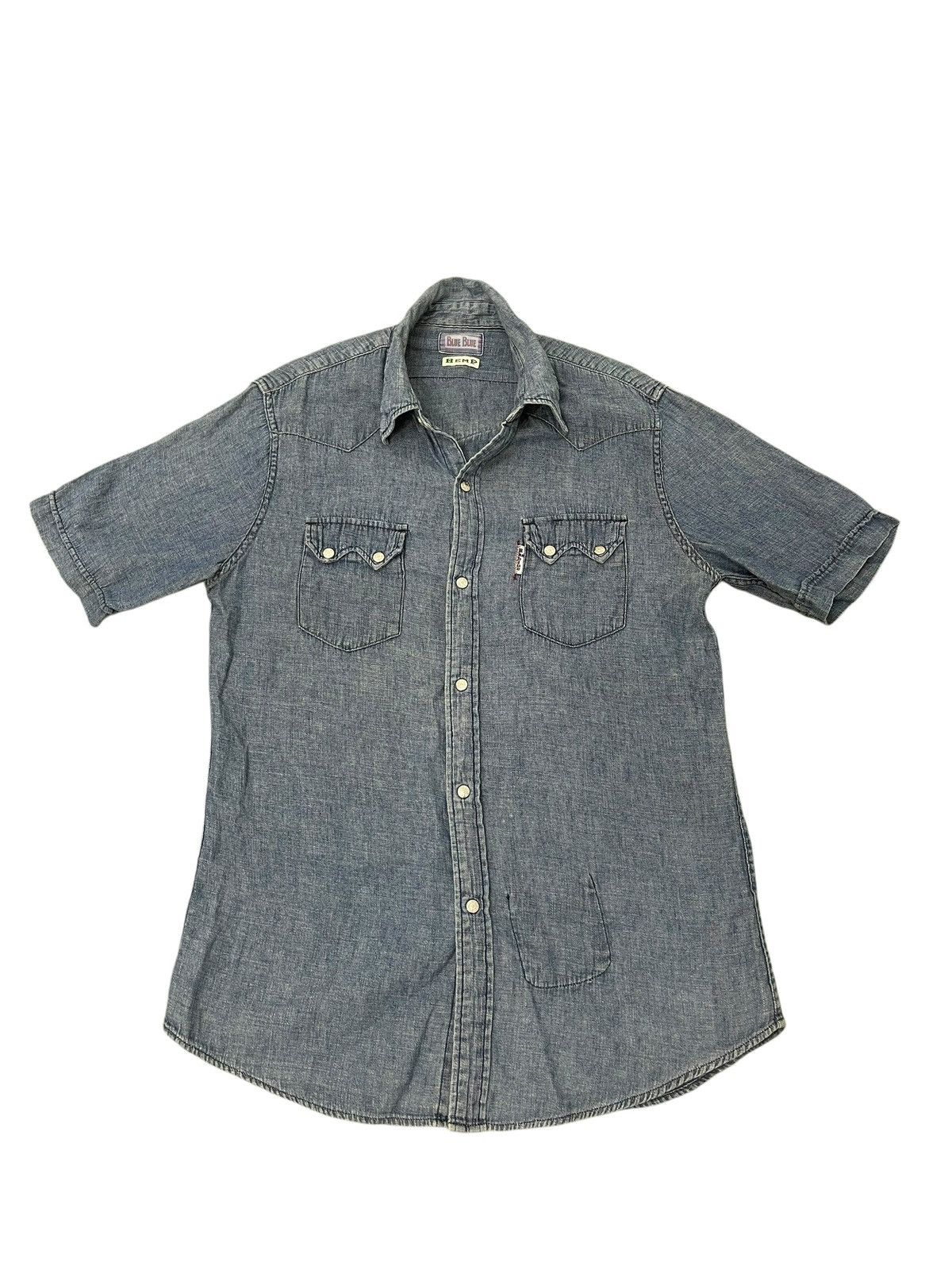 Blue Blue Japan Hemp Linen Blue Blue Japan Westerner Shirt 6🟩0 Size US M / EU 48-50 / 2 - 2 Thumbnail