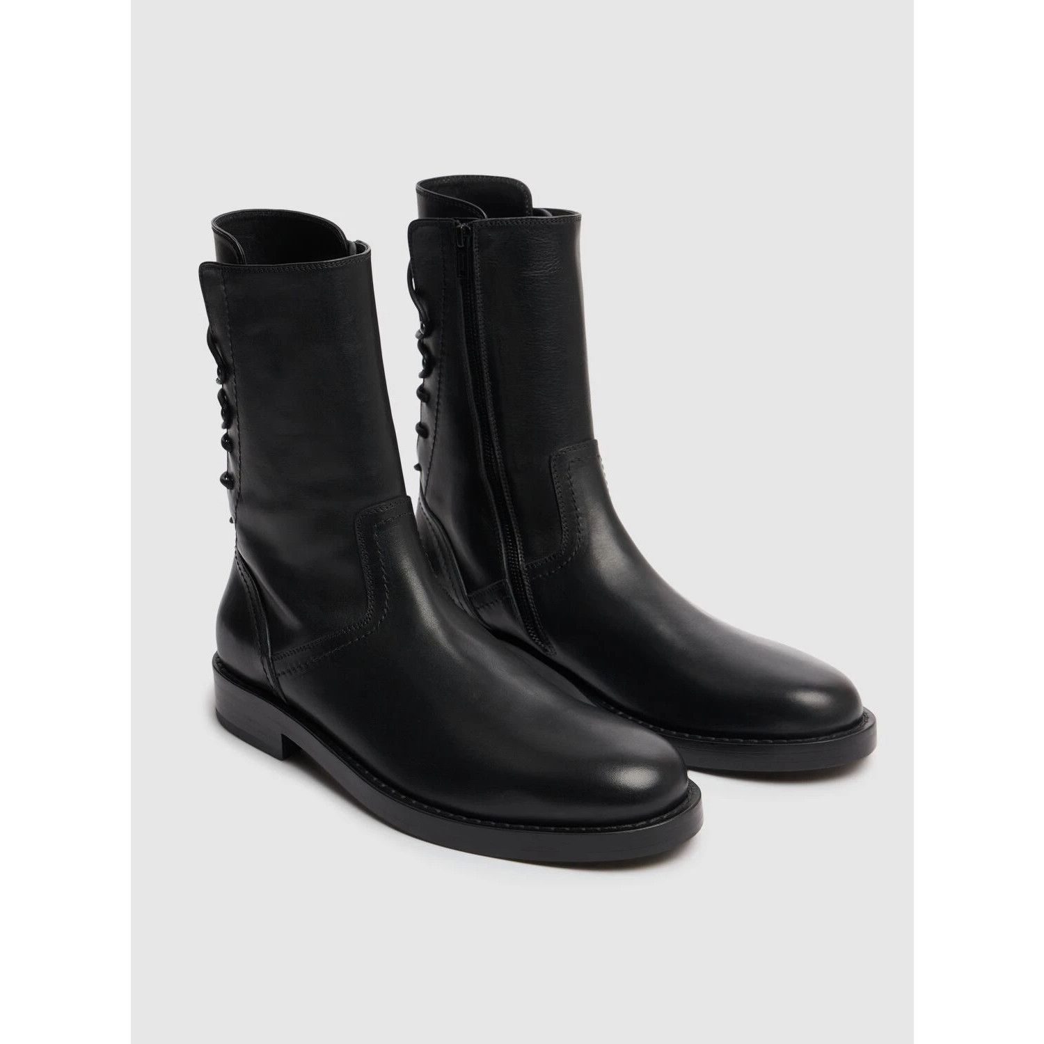 ANN DEMEULEMEESTER Heiko Black Leather Ankle Boots New & Aut
